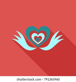 Heart with ribbon