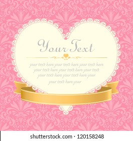 heart ribbon background
