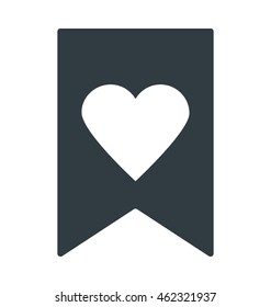 Heart Ribbon Colored Vector Icon