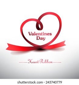 Heart Ribbon. Element of valentine's day. Vector Eps.10