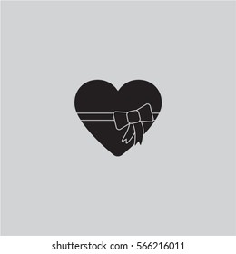 heart with ribbon icon