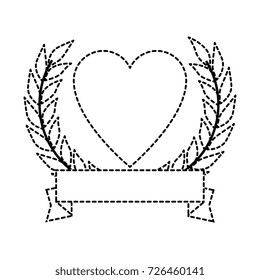 heart with ribbon icon