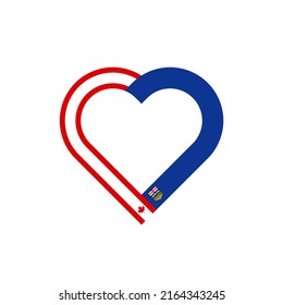 heart ribbon icon with canada and alberta flags. vector illustration isolated on white background