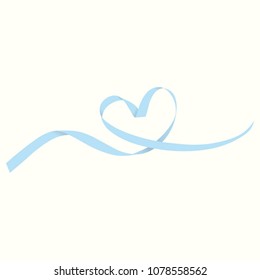 Heart Ribbon - Light Blue