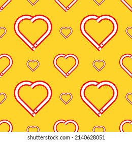 heart ribbon pattern of canada flag. vector illustration 