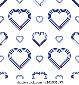 heart ribbon pattern of cuba flag. vector illustration