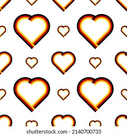 heart ribbon pattern of germany flag. vector illustration
