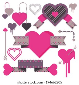 Heart Ribbon Vector Love