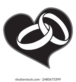 heart ring icon vector design. vector icon design of ring covered in heart