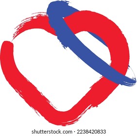 Heart and ring love Symbol .Vector Curved Lines . Eternity love. Heart and ring symbol in chain  .Design Element  . Used as Banner . Template , endless Logo .