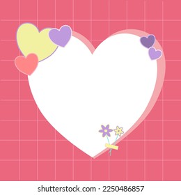 Heart romantic background template pattern 