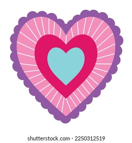 heart romantic icon isolated flat