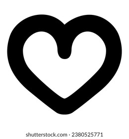 Heart. Romantic symbol of love. Sketch. Vector illustration. Hand drawn love sign with thick line. Doodle style. Outline on isolated background. Idea for web design, invitations.