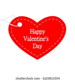 Heart rope sticker, vector art illustration.