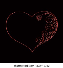 heart and rose