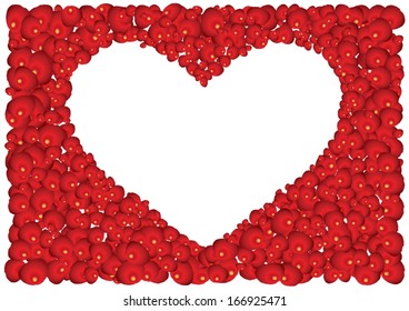 heart of rose petals, St. Valentines Day, Love