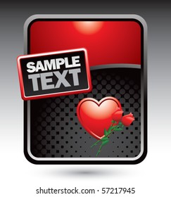 heart and rose red stylized advertisement