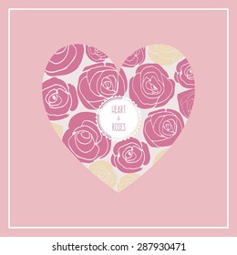 heart and roses