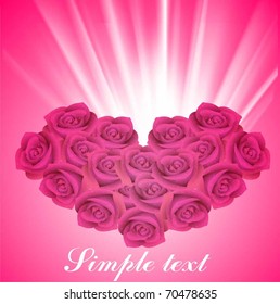 corazón de rosas