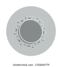 Antecedentes redondos, dibujado a mano en icono de placa redonda. Glifo simple, vector plano de fondo para iconos de texto para ui y ux, sitio web o aplicación móvil