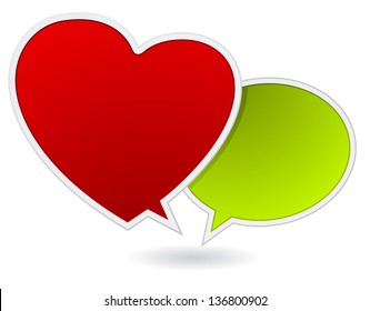 heart and round bubble