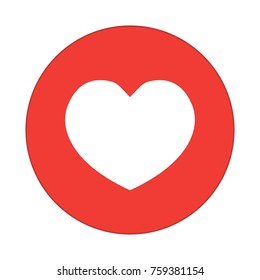 Heart Round Flat Icon Stock Vector (Royalty Free) 759381154 | Shutterstock