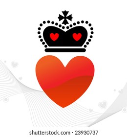 Herz mit Royal Crown