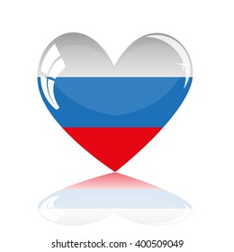 The heart with the Russian flag.