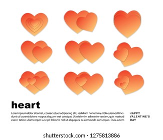 heart. saint valentine's day. 14 february. vector EPS 10