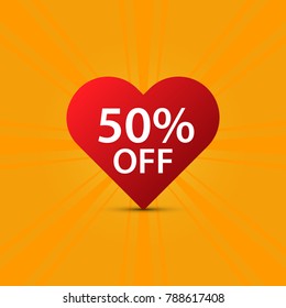 Heart sale 50% off