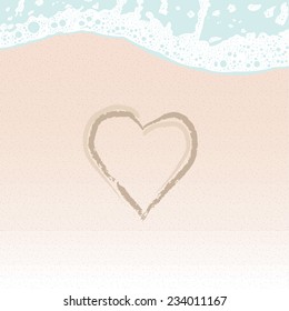 Heart in the sand
