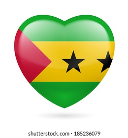 Heart with Sao Tome and Principe flag colors. I love this country
