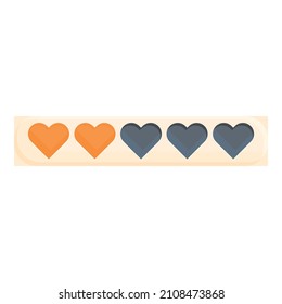 Heart satisfaction icon cartoon vector. Customer client. Opinion review