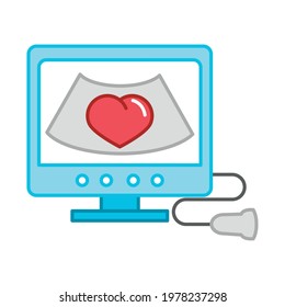 heart scanning healthcare monitor isolated