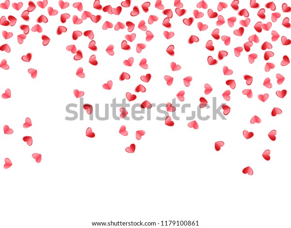 Heart Scatter Flying On White Background Stock Vector (Royalty Free ...