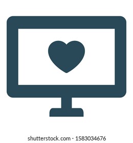 
Heart screen, loving Isolated Vector Icon which can be easily modified or edited
