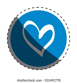Heart scribble draw icon vector illustration graphic design