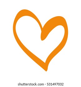 Heart scribble draw icon vector illustration graphic design