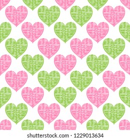 Heart Scribble Pattern - Seamless