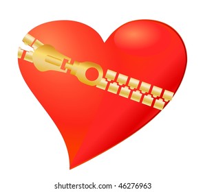 heart sealed zipper