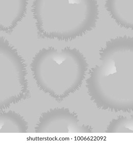 Heart. Seamless background. Gray hearts on a gray background