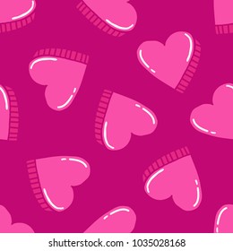 heart seamless doodle pattern