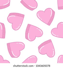 heart seamless doodle pattern
