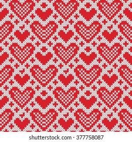 Heart Seamless Knitting Pattern