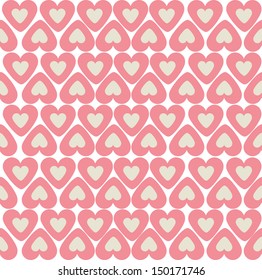 Heart seamless pattern. Background