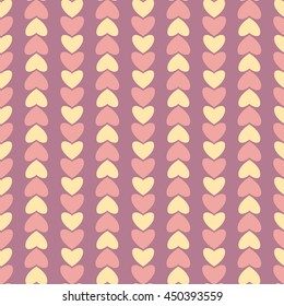 Heart seamless pattern. Background for greeting card, baby shower.