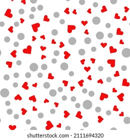 Heart seamless pattern. Background from love sign. Valentines day concept. Vector illustration for design, wrapping paper, promotion, banner.
