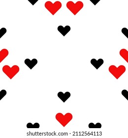 Heart seamless pattern. Background from love sign. Valentines day concept. Vector illustration for design, wrapping paper, promotion, banner.