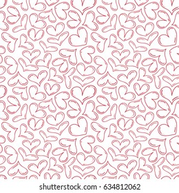 Heart Seamless Pattern Background . Vector Illustration . 