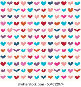 Heart Seamless Pattern Background . Vector Illustration . 